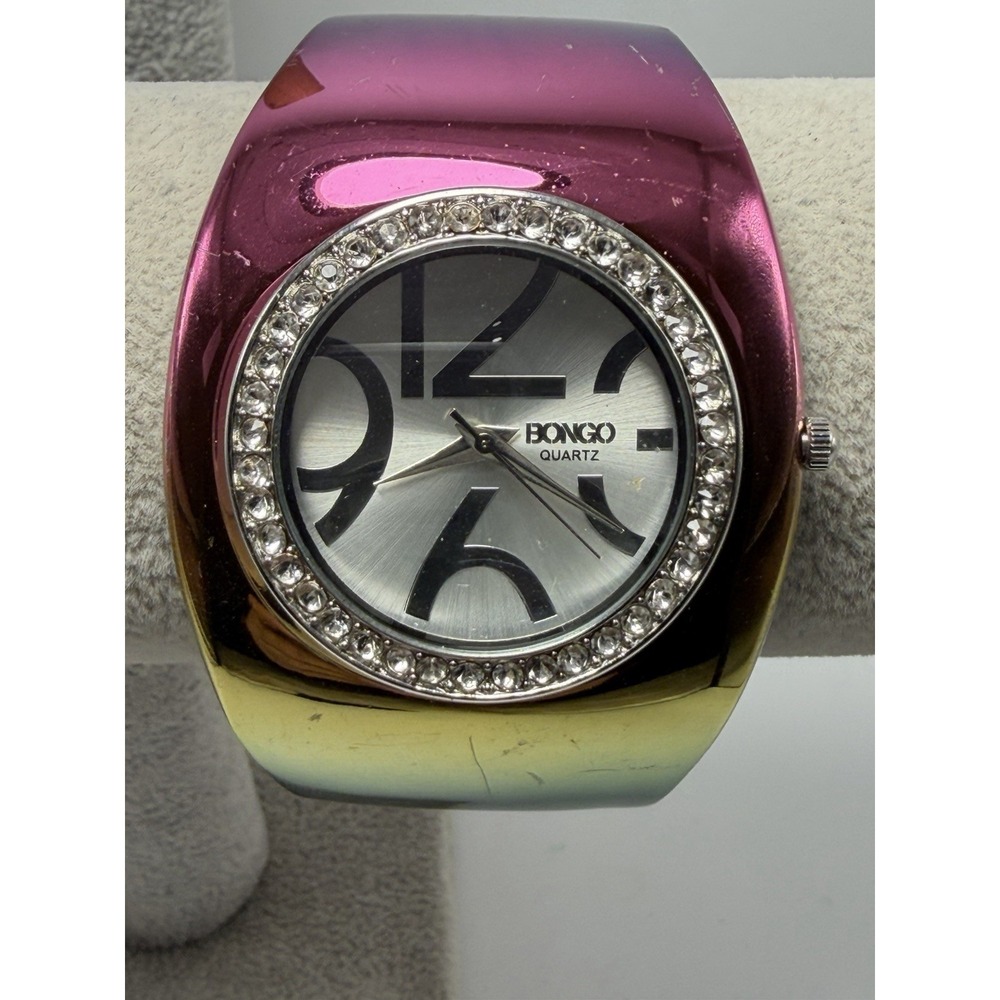 Bongo BG3271 Massive Ladies Cuff Watch New Battery 46MM 7.25" Chunky